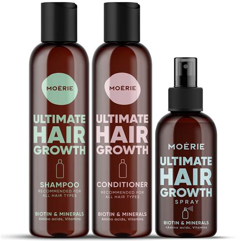 Moerie Mineral Hair Growth Shampoo And Conditioner Plus Hair Spray Pack