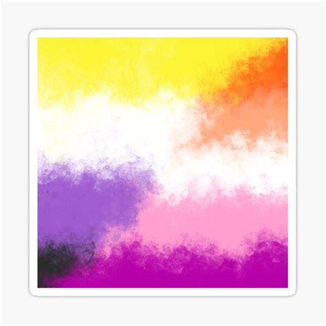 Nonbinary Enby Lesbian Women Femme Trans Gay Pride Flag Sticker For Sale By Spell The Bee