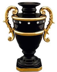 Casa Padrino Barock Vase Schwarz Gold 26 X 18 X H 36 Cm Prunkvolle