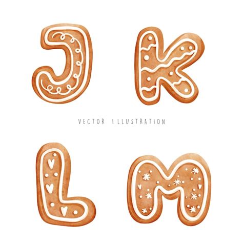 Premium Vector Gingerbread Cookies Font Gingerbread Alphabet Vector