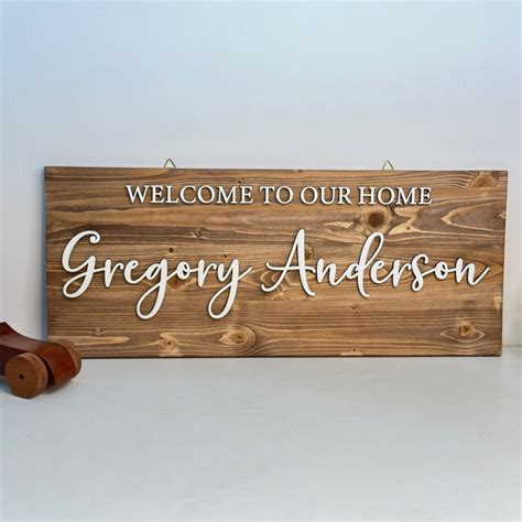 Personalized Wooden Home Sign