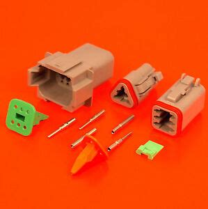 Genuine Deutsch DT Series Grey Connector Kits 2 3 4 6 8 12 Pin C W Pins