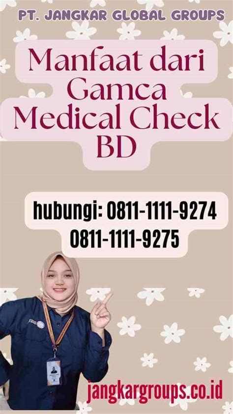 Gamca Medical Check Bd Jangkar Global Groups