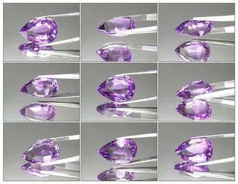 Top VVS 20 37ct 22 8x16 2mm Pear Natural Unheated Purple Amethyst EBay