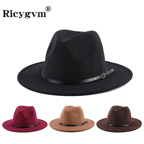 Sombrero Fedora para hombres y mujeres gorras de Jazz de imitación de