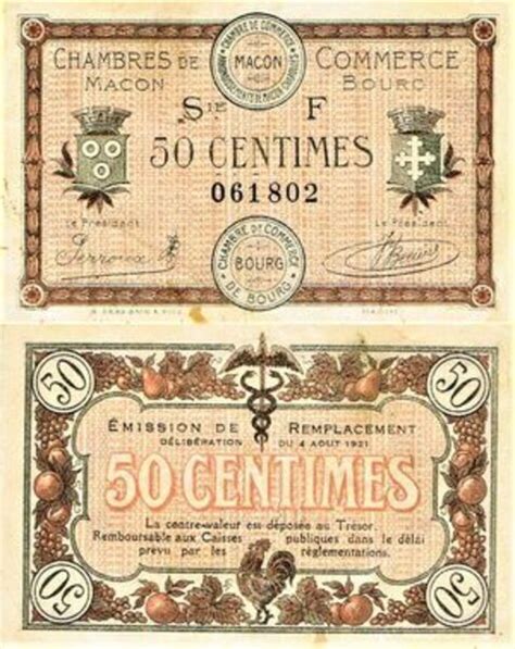 Centimes Chambres De Commerce Macon Bourg Comunas De