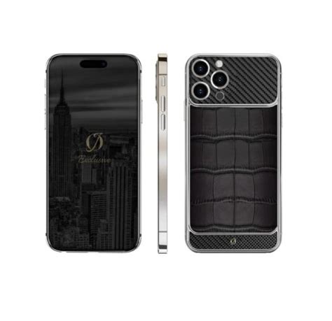 Silver iphone 15 pro max carbon crocodile - OJ Exclusive