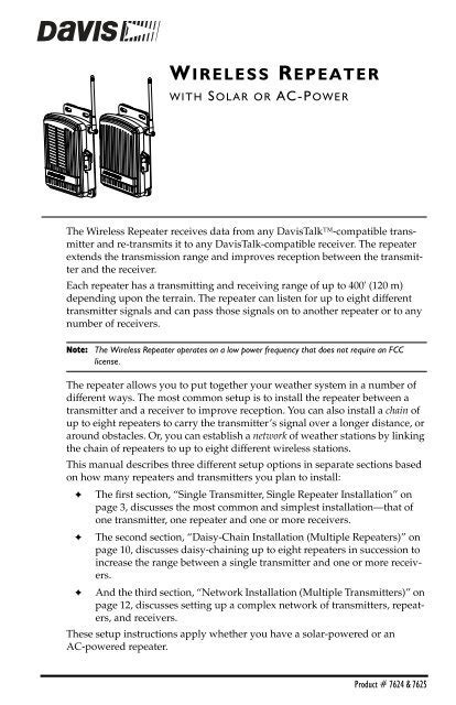 Wireless Repeater Installation Instructions Weather Shop