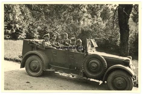 ORIG FOTO SOLDATEN mit Adler 3 Gd Kübelwagen bei Ulm Donau 1937 EUR 7