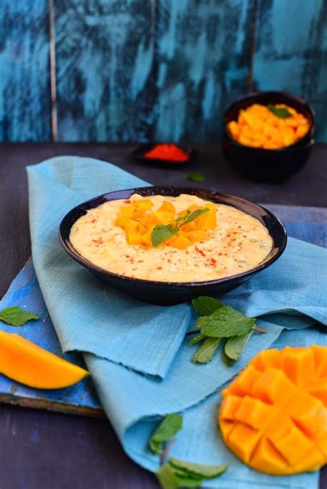 Mango Mint Raita Is A Delicious Curd Based Accompaniment Which Goes