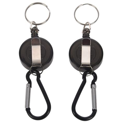 2 PCS BADGE REEL RETRACTABLE SKI PASS ID CARD HOLDER KEY CHAIN7532 EBay