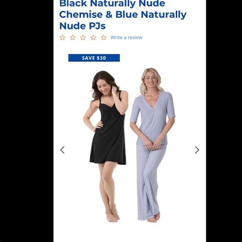 Pajamagram Intimates Sleepwear Black Naturally Nude Chemise Blue Naturally Nude Pjs Poshmark