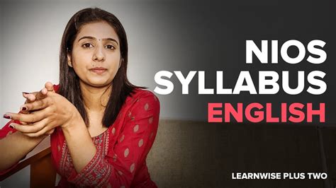 Nios Plus Two Syllabus Of English Kerala S No Nios Coaching