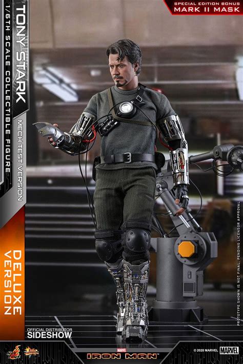 DISPONIBLE HOT TOYS 1 6 TONY STARK MECH TEST DELUXE VERSION 30 CM MMSANIME Figuras De