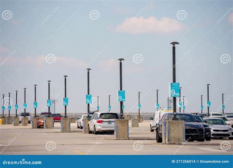 Rooftop Parking at an Airport Editorial Stock Image - Image of ...