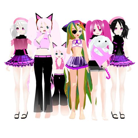 Mmd My Old Ocs By Mijumarunr1 On Deviantart