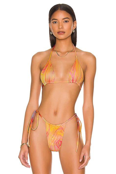 Frankies Bikinis X Revolve Tia Plisse Bikini Top In Motion Plisse