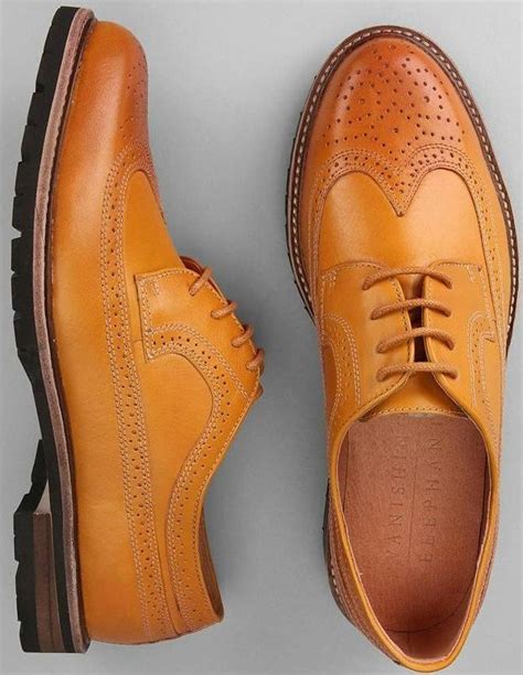 Vanishing Elephant Longwing Brogues With Lug Soles Byzantine Yellow