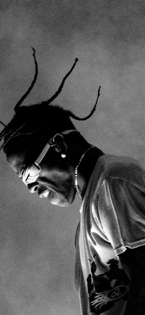 Travis Scott Wallpaper 4K, Monochrome, Live concert, 5K