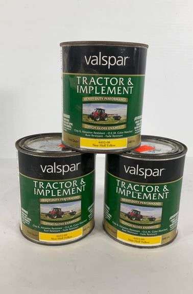 Cans Of Valspar High Gloss Enamel Paint Tractor And Implement New