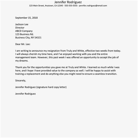 Resignation Letter Template Example Resignation Letter Without Notice Period Format For