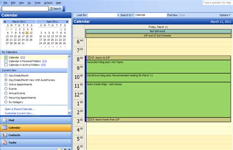 Outlook Desktop Calendar