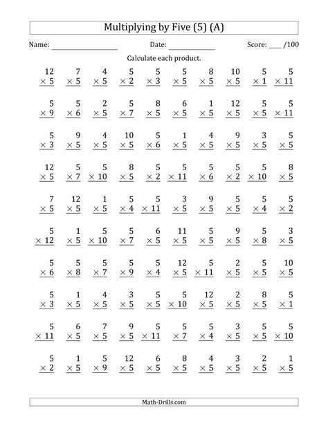 Times Tables Printable Worksheets Worksheet24