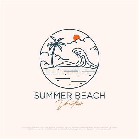 Beach Logo Line Art Stock Illustrations 22 344 Beach Logo Line Art