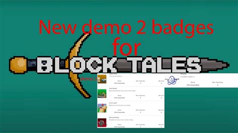 Block Tales Demo 2 More New Badges Youtube