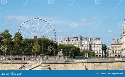 Ferris wheel in Paris editorial stock photo. Image of montmartre ...