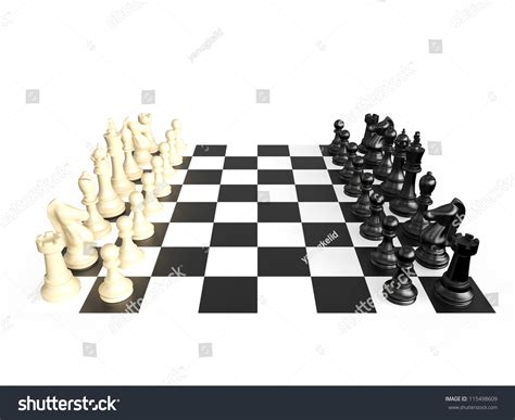 Chess Board Starting Positions Aligned Chess Stock Illustration ...