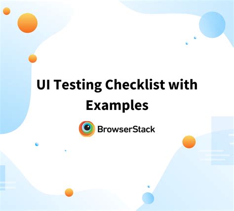 Graphical User Interface Testing Checklist Infoupdate Org