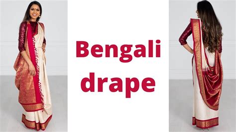 Bengali Drape | How to wear Saree for Beginners | Easy Saree Draping ...