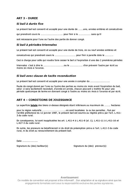 Modele De Bail De Petites Parcelles Doc Pdf Page 2 Sur 2 Hot Sex Picture