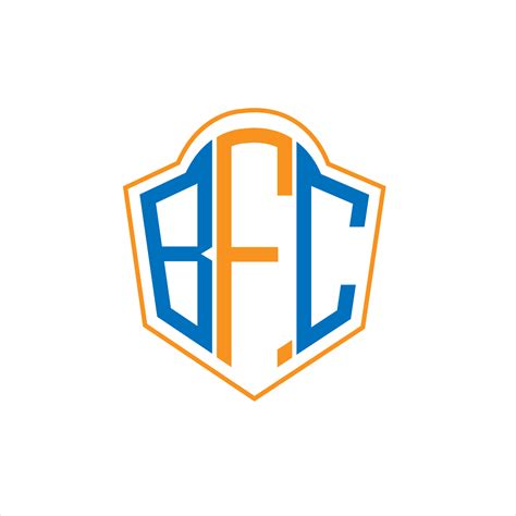 Dise O De Logotipo De Escudo De Monograma Abstracto Bfc Sobre Fondo