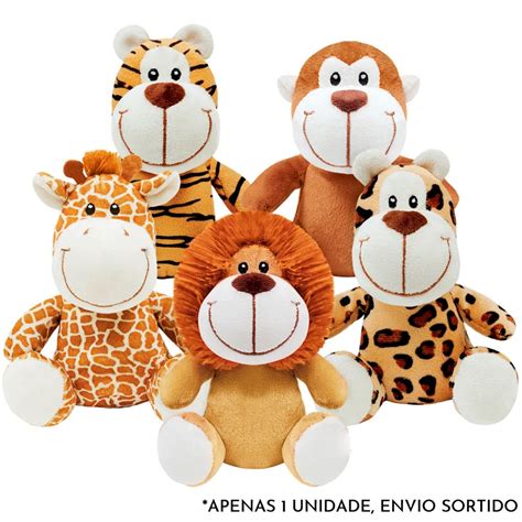 Nome De Bichinho De Pelúcia - Bichinho de Pelúcia 16cm Turminha Safari Buba 1 Unidade Envio Sortido ...
