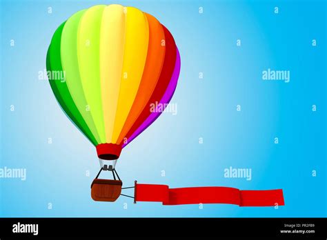 D Colorful Hot Air Balloon Stock Photo Alamy
