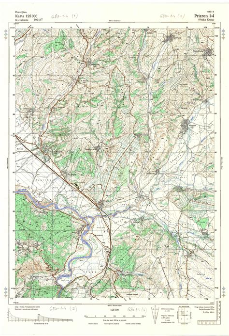 Topografske Karte Kosovo Jna Prizren