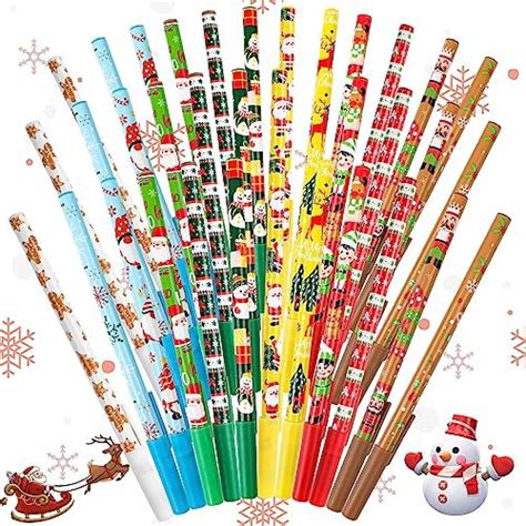 Veylin Pcs Christmas Stick Ballpoint Pens Holiday Stick Ballpoint