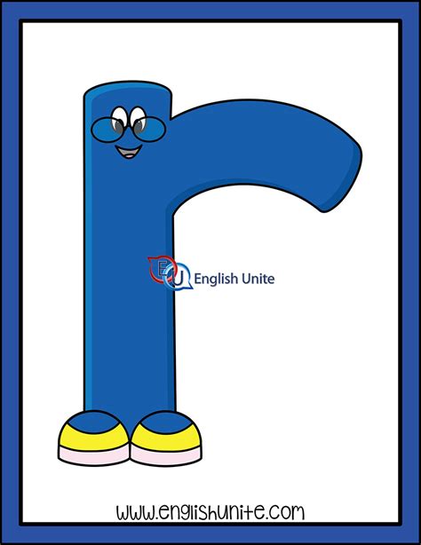 English Unite Alphabet Character Word Art R