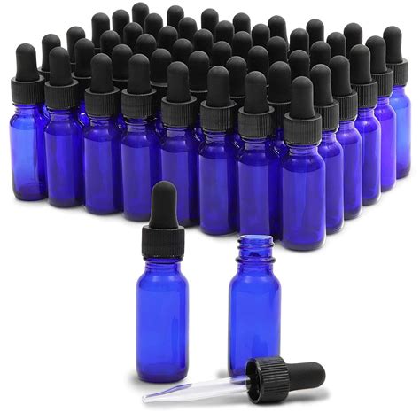 Amazon.com: 30 Count 2 oz Blue Glass Dropper Bottles and 6 Funnels (60 ...