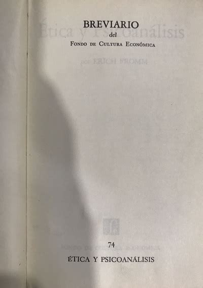 Ecolectura Breviario Del Fondo De Cultura Econ Mica Tica Y