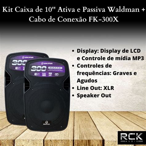 Kit Caixa De Ativa E Passiva Waldman Cabo De Conex O Fk X