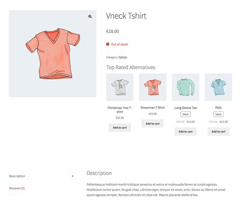 Recommend Alternatives to Out-of-Stock Products Documentation - WooCommerce