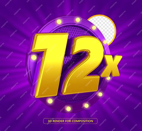 Premium PSD | 12x twelve times 3d stamp for compositing