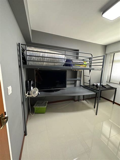 Ikea Loft Bed No Desk Furniture And Home Living Furniture Bed Frames And Mattresses On Carousell