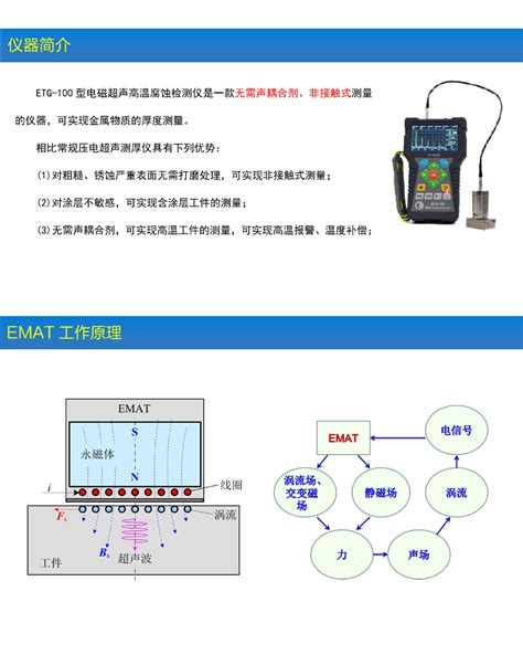 Etg 100非接触式电磁超声测厚仪不需耦合剂 40~700℃高温腐蚀检测 阿里巴巴