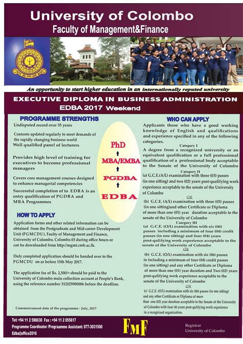 Edba 2017 Faculty Of Management And Finance