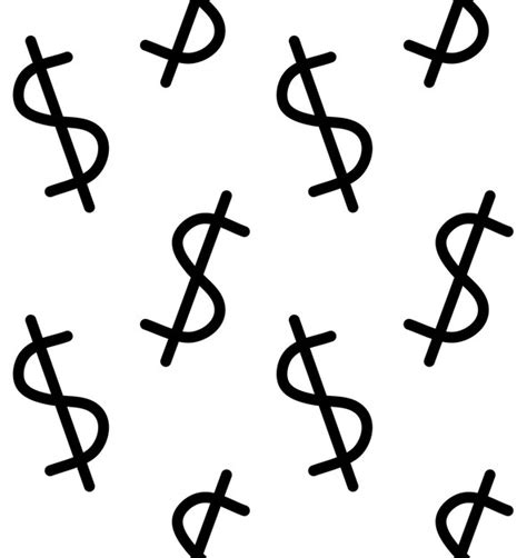 Premium Vector Vector Seamless Pattern Of Dollar Sign