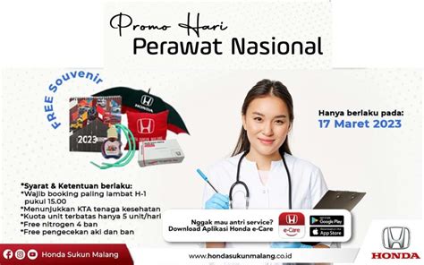 Peringati Hari Perawat Nasional Honda Sukun Malang Hadirkan Promo